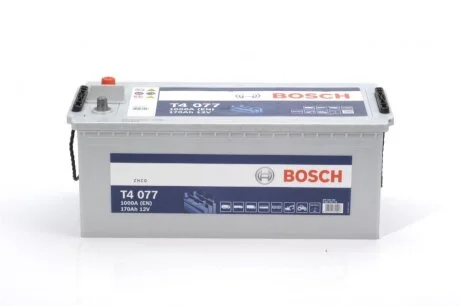 Аккумулятор 170Ah-12v (T4077) (513x223x223),L,EN1000 !КАТ. -10% BOSCH 0 092 T40 770