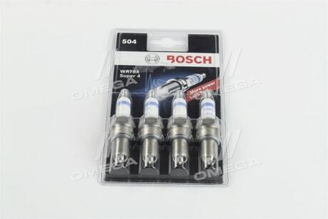 Свічки запалювання Bosсh 2108, 2110 інж.8-кл, Lanos 1.5 Super-4 (WR78X) 4-конт (з1,1) №54 блістер BOSCH 0 242 232 804