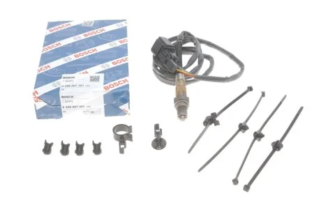Лямбда-зонд (кількість дротів 5, 1510мм) AUDI A3, A4 B5, A4 B6, A4 B7, A6 C5, TT BENTLEY CONTINENTAL, CONTINENTAL FLYING SPUR SEAT IBIZA III, LEON, TOLEDO II 1.4-6.0 11.94-12.11 BOSCH 0 258 007 351