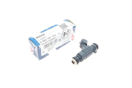 Паливний інжектор HYUNDAI ACCENT III, ACCENT IV, COUPE II, ELANTRA III, ELANTRA IV, I20 I, I30, IX20, SANTA FÉ I, SONATA IV, TRAJET KIA CARENS III, CEE\'D, CERATO I, CERATO II 1.4-2.7 06.98- BOSCH 0 280 157 174