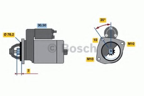 (Пн.-Пт. до 16:30) Стартер BOSCH 0 986 018 910