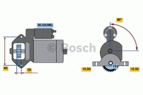 FORD Стартер Mondeo,Transit 00- BOSCH 0 986 021 351