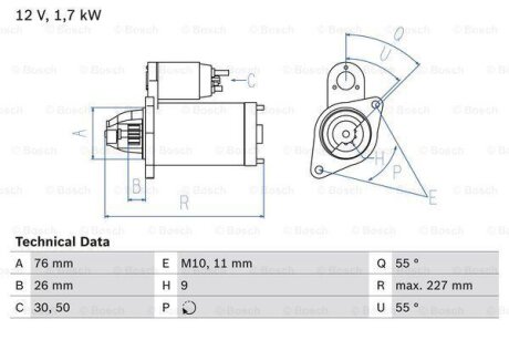 Стартер BOSCH 0 986 023 940