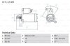 Стартер BOSCH 0 986 025 160 (фото 1)
