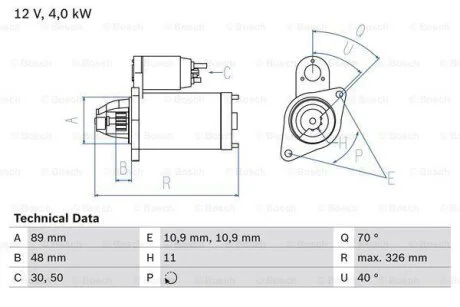 Стартер BOSCH 0 986 025 790
