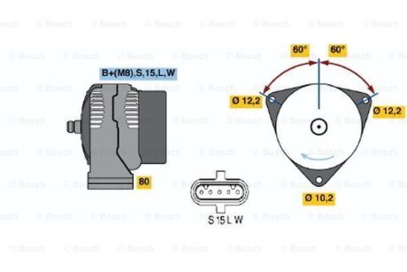 Генератор MAN TRUCK BOSCH 0 986 042 590
