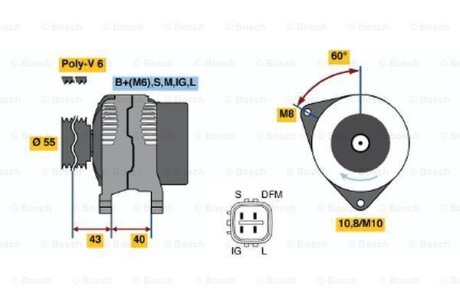 Генератори BOSCH 0 986 046 110