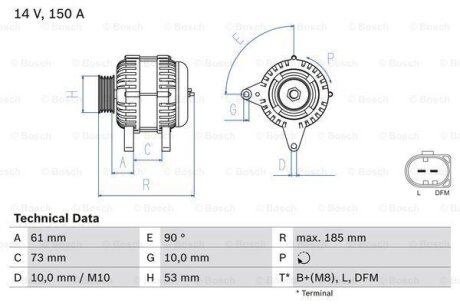 Генератор BOSCH 0 986 048 921