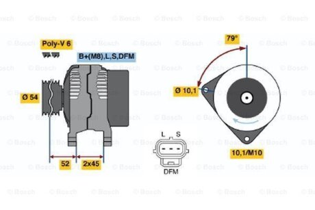 Генератори BOSCH 0 986 049 161