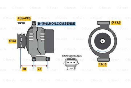 Генератор BOSCH 0 986 049 520