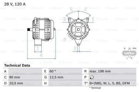 Генератори BOSCH 0 986 049 820
