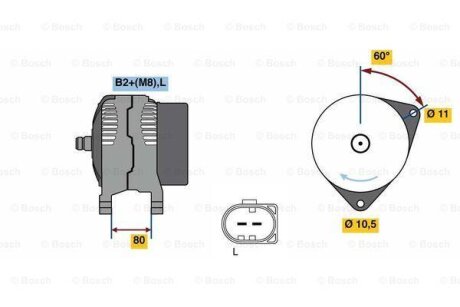 ГЕНЕРАТОР 12V CITROEN FIAT IVECO PEUGEOT BOSCH 0 986 049 950