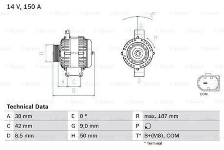 Генератори BOSCH 0 986 080 040