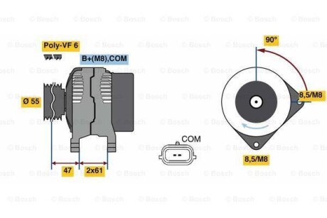 Генератор BOSCH 0 986 080 710