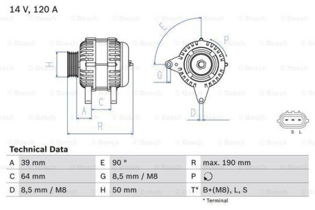 Генератор BOSCH 0 986 082 440