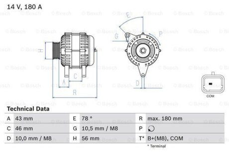 Автозапчастина BOSCH 0 986 082 510