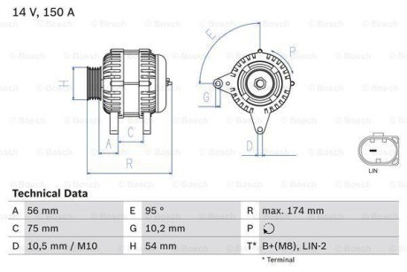 Генератор BOSCH 0 986 083 700