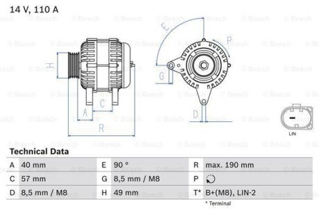 Автозапчастина BOSCH 0 986 083 910