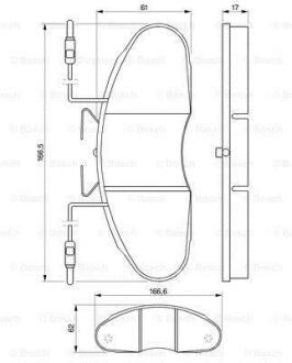 Колодки гальмівні передні RENAULT Messenger B 120.35 BOSCH 0 986 424 080