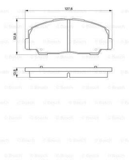 Колодки гальмівні дискові DAIHATSU Rocky/Rugger \'\'F \'\'2.2-2.8 \'\'93-02 BOSCH 0 986 424 297