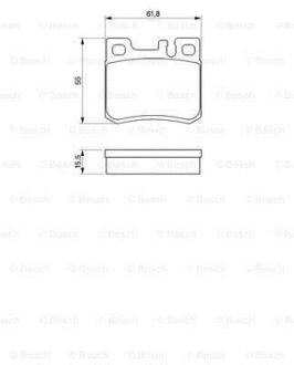 Тормозные колодки дисковые задние DB W124/202 2,0/2,2/2,8 BOSCH 0 986 424 358