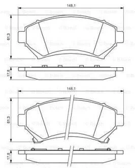 Колодки гальмівні дискові BOSCH 0 986 424 466