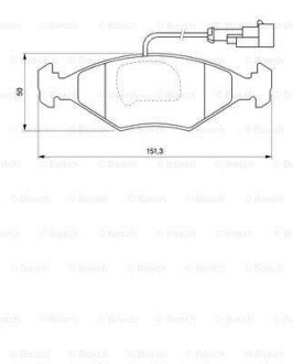 Тормозные колодки дисковые BOSCH 0 986 424 543 (фото 1)