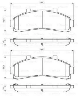 FORD колодки гальмівні передні EXPLORER 4.0 V6 93- BOSCH 0 986 424 656