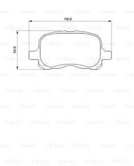 Комплект гальмівних колодок передн, TOYOTA COROLLA, PASEO, STARLET 1.3/1.5/1.6 05.95-02.00 BOSCH 0 986 424 692
