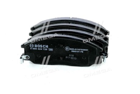 Тормозные колодки дисковые передние HYUNDAI Santa Fe, SSANGYONG Rexton II,Kyron,Actyon BOSCH 0 986 424 729