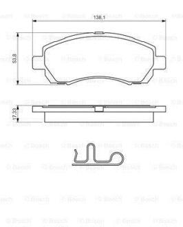 Гальмівні колодки передн. Subaru Impreza, Legacy -98 BOSCH 0 986 424 770
