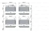 Комплект гальмівних накладок, дискове гальмо BOSCH 0986424851 (фото 1)