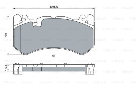 Гальмівні колодки дискові BOSCH 0 986 424 861