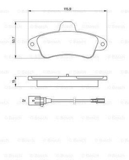 Тормозные колодки задн. (с датч.) FORD Mondeo -00, Cougar 98- BOSCH 0 986 460 991