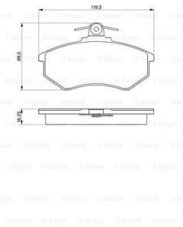 Гальмівні колодки, дискові BOSCH 0 986 466 698