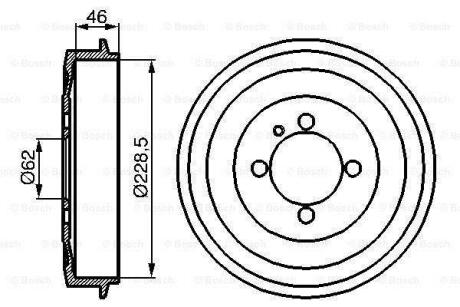 Гальмівний барабан BMW E30 BOSCH 0 986 477 039