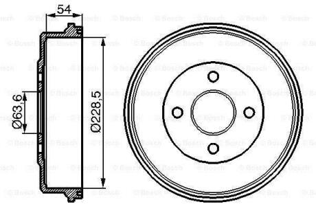 Гальмівний барабан FORD Mondeo BOSCH 0 986 477 051