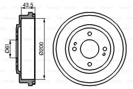 Гальмiвний барабан BOSCH 0 986 477 081