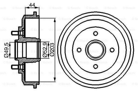 Гальмiвний барабан BOSCH 0 986 477 102