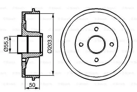 RENAULT гальмівний барабан задній LAGUNA 94- BOSCH 0 986 477 121