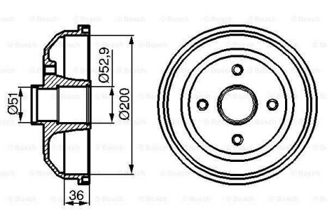 Барабан гальмівний BOSCH 0 986 477 134