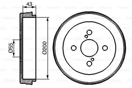 Гальмiвний барабан BOSCH 0 986 477 138