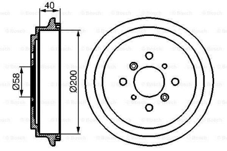 Гальмiвний барабан BOSCH 0 986 477 141