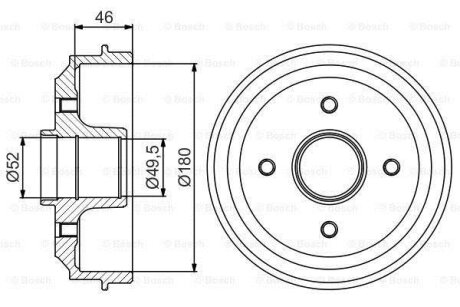 Гальмівний барабан BOSCH 0 986 477 155 (фото 1)