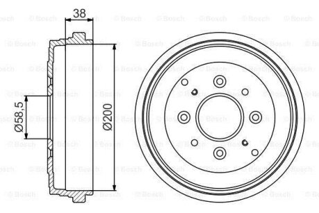 Гальмівний барабан BOSCH 0 986 477 174