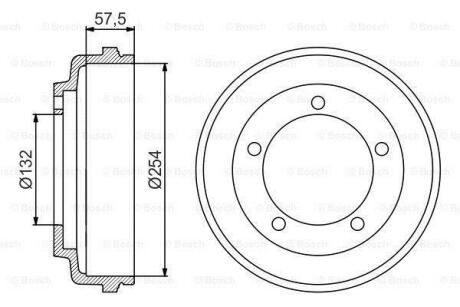 Гальмівний барабан BOSCH 0 986 477 204