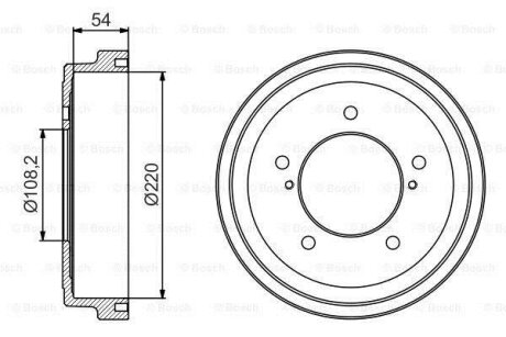 Гальмівний барабан BOSCH 0 986 477 213
