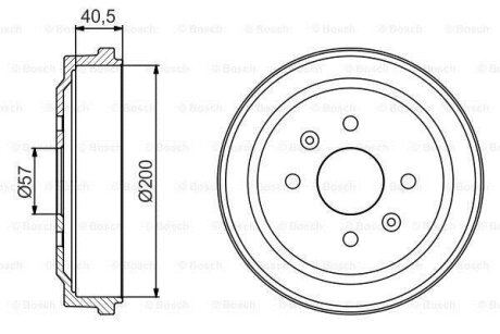 Гальмівний барабан BOSCH 0 986 477 225