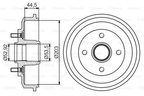Гальмівний барабан BOSCH 0 986 477 266
