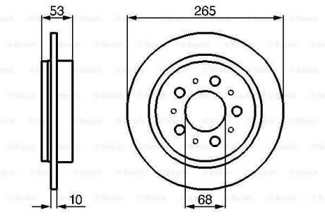 VOLVO Гальмівний диск задній 740 BOSCH 0 986 478 042